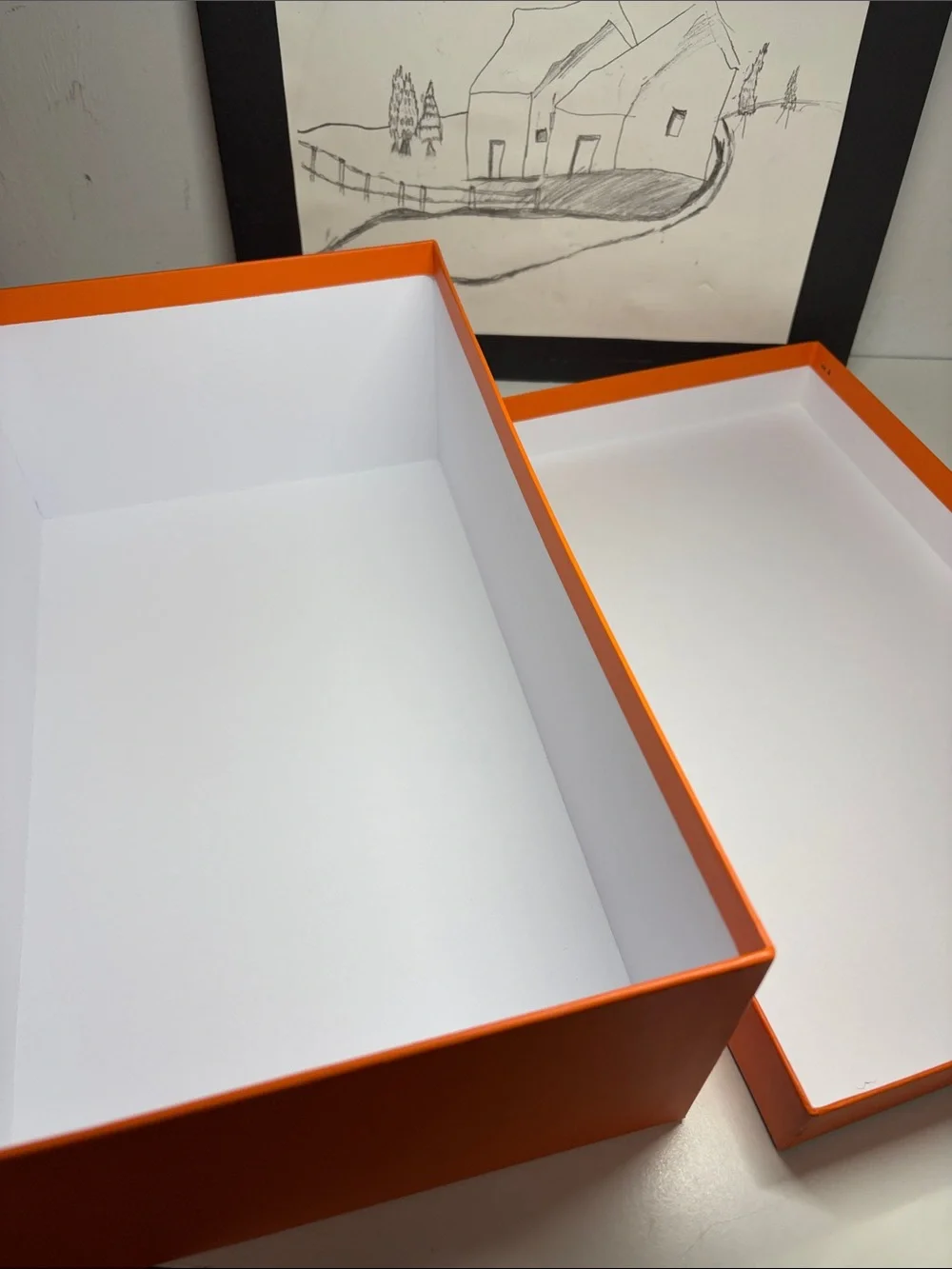 Hermes Empty Large Shoe Box With Ribbon - Picture 8 of 10